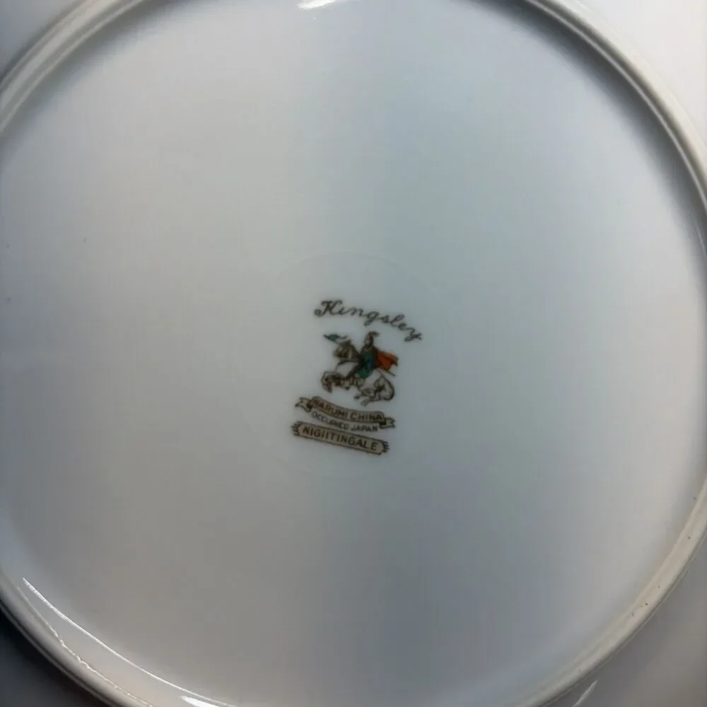 Occupied Japan KINGSLEY Nightingale Pattern - Narumi China 7 1/2” Plate Cottage